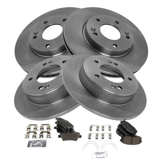 TRQ® - Front and Rear Disc Brake Kit with Ceramic Pads