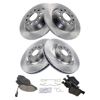 TRQ® - Front and Rear Disc Brake Kit with Ceramic Pads