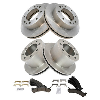 TRQ® - Front and Rear Disc Brake Kit with Ceramic Pads