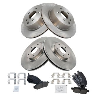 TRQ® - Front and Rear Disc Brake Kit with Ceramic Pads