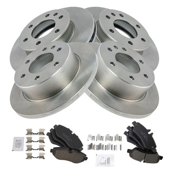 TRQ® - Front and Rear Disc Brake Kit with Ceramic Pads