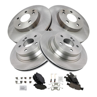 TRQ® - Front and Rear Disc Brake Kit with Ceramic Pads