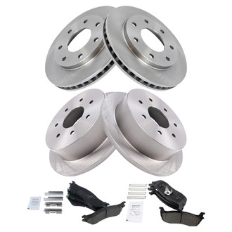 TRQ® - Front and Rear Disc Brake Kit with Ceramic Pads