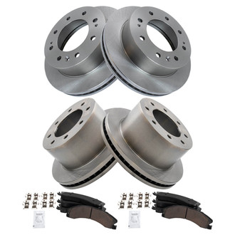 TRQ® - Front and Rear Disc Brake Kit with Ceramic Pads