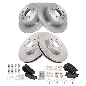 TRQ® - Front and Rear Disc Brake Kit with Ceramic Pads