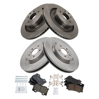 TRQ® - Front and Rear Disc Brake Kit with Ceramic Pads