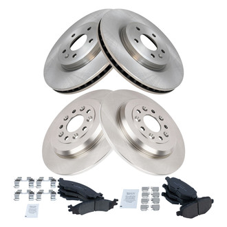 TRQ® - Front and Rear Disc Brake Kit with Ceramic Pads