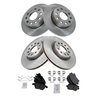 TRQ® - Front and Rear Disc Brake Kit with Ceramic Pads