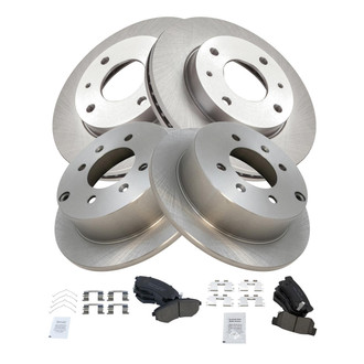 TRQ® - Front and Rear Disc Brake Kit with Ceramic Pads