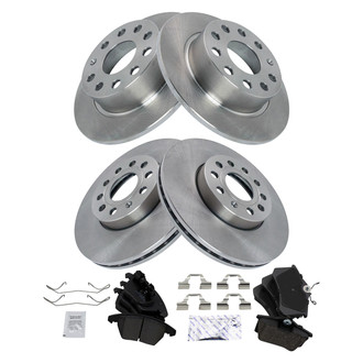 TRQ® - Front and Rear Disc Brake Kit with Ceramic Pads