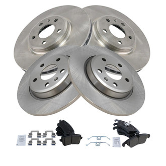TRQ® - Front and Rear Disc Brake Kit with Ceramic Pads