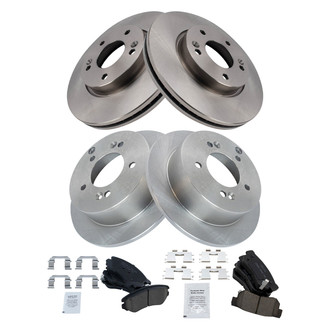 TRQ® - Front and Rear Disc Brake Kit with Ceramic Pads