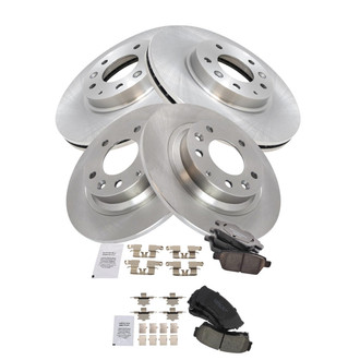 TRQ® - Front and Rear Disc Brake Kit with Ceramic Pads