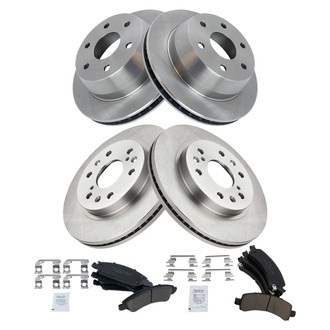 TRQ® - Front and Rear Disc Brake Kit with Ceramic Pads