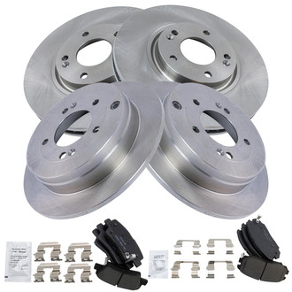 TRQ® - Front and Rear Disc Brake Kit with Ceramic Pads