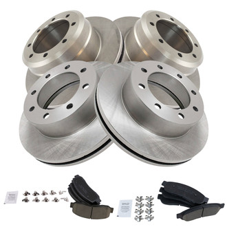 TRQ® - Front and Rear Disc Brake Kit with Ceramic Pads