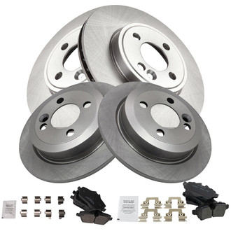 TRQ® - Front and Rear Disc Brake Kit with Ceramic Pads