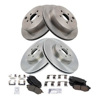 TRQ® - Front and Rear Disc Brake Kit with Ceramic Pads