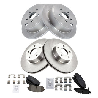 TRQ® - Front and Rear Disc Brake Kit with Ceramic Pads