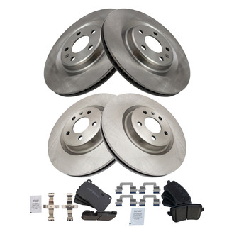 TRQ® - Front and Rear Disc Brake Kit with Ceramic Pads