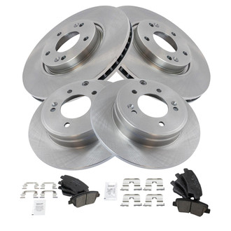 TRQ® - Front and Rear Disc Brake Kit with Ceramic Pads