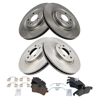 TRQ® - Front and Rear Disc Brake Kit with Ceramic Pads