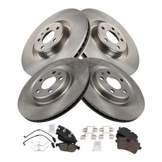 TRQ® - Front and Rear Disc Brake Kit with Ceramic Pads