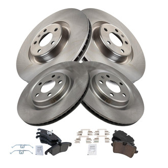 TRQ® - Front and Rear Disc Brake Kit with Ceramic Pads