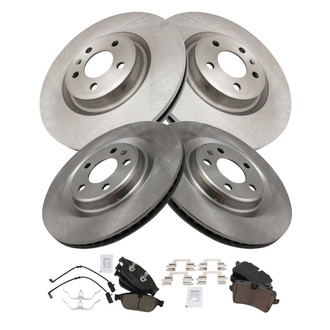 TRQ® - Front and Rear Disc Brake Kit with Ceramic Pads
