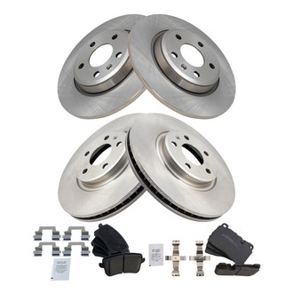 TRQ® - Front and Rear Disc Brake Kit with Ceramic Pads