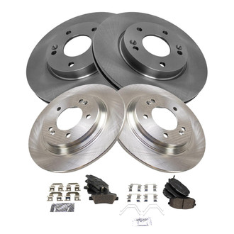 TRQ® - Front and Rear Disc Brake Kit with Ceramic Pads