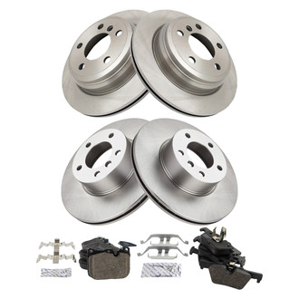 TRQ® - Front and Rear Disc Brake Kit with Ceramic Pads