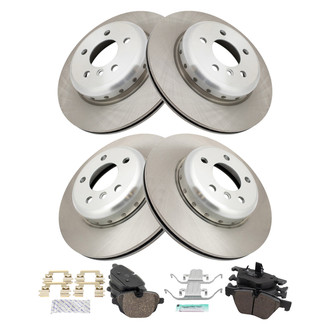 TRQ® - Front and Rear Disc Brake Kit with Ceramic Pads