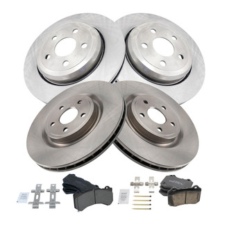 TRQ® - Front and Rear Disc Brake Kit with Ceramic Pads