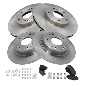 TRQ® - Front and Rear Disc Brake Kit with Ceramic Pads