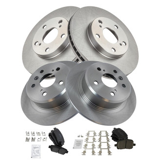 TRQ® - Front and Rear Disc Brake Kit with Ceramic Pads