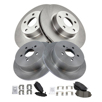 TRQ® - Front and Rear Disc Brake Kit with Ceramic Pads