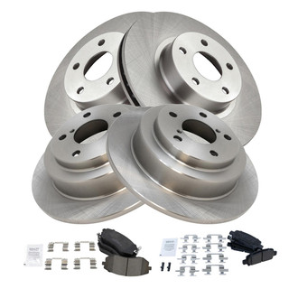 TRQ® - Front and Rear Disc Brake Kit with Ceramic Pads