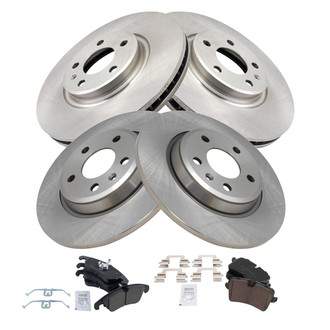 TRQ® - Front and Rear Disc Brake Kit with Ceramic Pads
