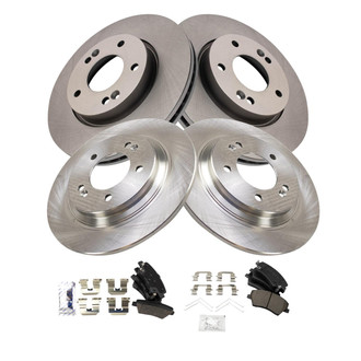 TRQ® - Front and Rear Disc Brake Kit with Ceramic Pads