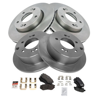 TRQ® - Front and Rear Disc Brake Kit with Ceramic Pads