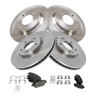 TRQ® - Front and Rear Disc Brake Kit with Ceramic Pads