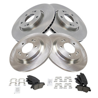 TRQ® - Front and Rear Disc Brake Kit with Ceramic Pads