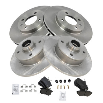 TRQ® - Front and Rear Disc Brake Kit with Ceramic Pads