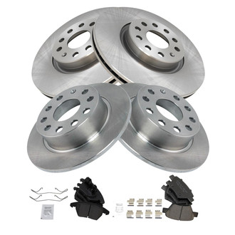 TRQ® - Front and Rear Disc Brake Kit with Ceramic Pads