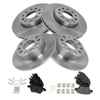 TRQ® - Front and Rear Disc Brake Kit with Ceramic Pads
