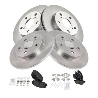 TRQ® - Front and Rear Disc Brake Kit with Ceramic Pads