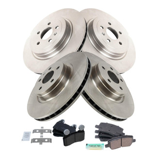 TRQ® - Front and Rear Disc Brake Kit with Ceramic Pads