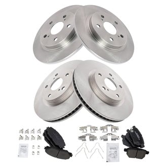 TRQ® - Front and Rear Disc Brake Kit with Ceramic Pads