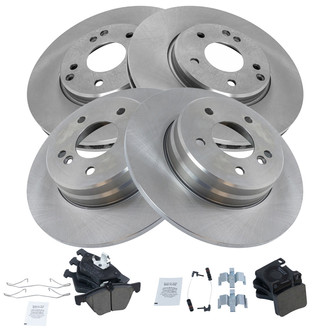 TRQ® - Front and Rear Disc Brake Kit with Ceramic Pads